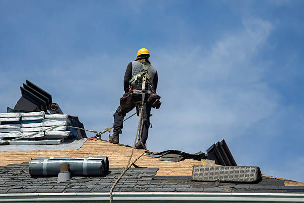 Professional Roof Installation technician working in Frankfort, NY